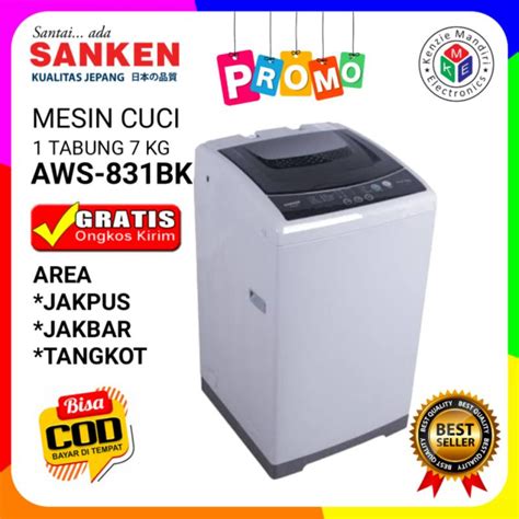 Jual Mesin Cuci 1 Tabung SANKEN AWS 831BK Top Loading 7KG Shopee