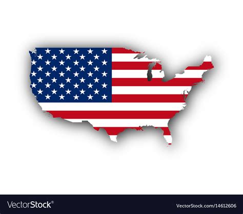 Map And Flag Usa Royalty Free Vector Image Vectorstock