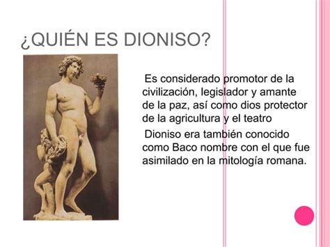 Dioniso Dios Del Vino Ppt