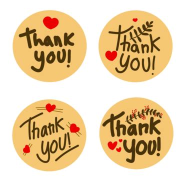 Thank You Sticker PNG Transparent, Thank You Brown Sticker, Thank You ...