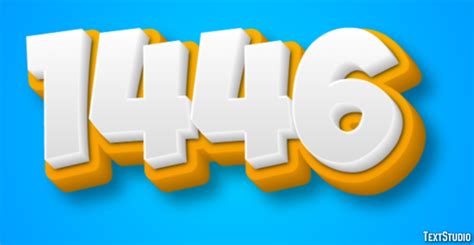 1446 | Yellow White 3D | Text Effect Generator