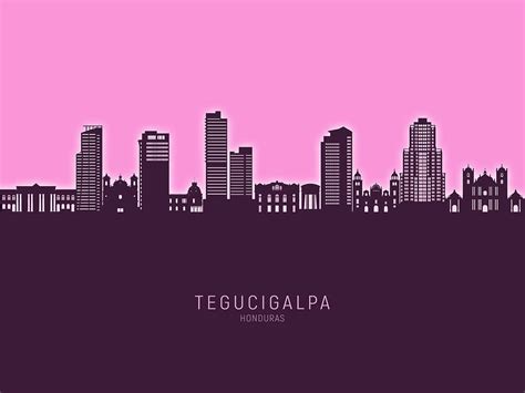 Tegucigalpa Honduras Skyline #29 Digital Art by Michael Tompsett - Pixels