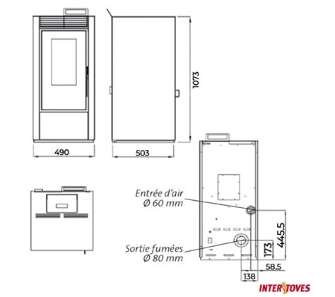 Pack Poêle à Granules Marina 14kw Etanche Kit Conduit Ventouse