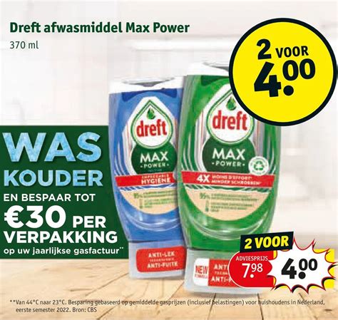 Dreft Afwasmiddel Max Power Aanbieding Bij Kruidvat