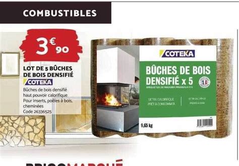 Promo Lot De B Ches De Bois Densifi Coteka Chez Bricomarch