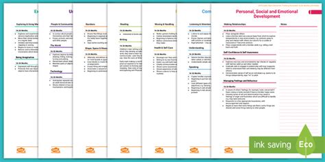 Eyfs Early Years Outcomes Tracking Document Months With Notes 10248