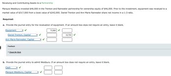 Answered Revaluing And Contributing Assets To A Bartleby