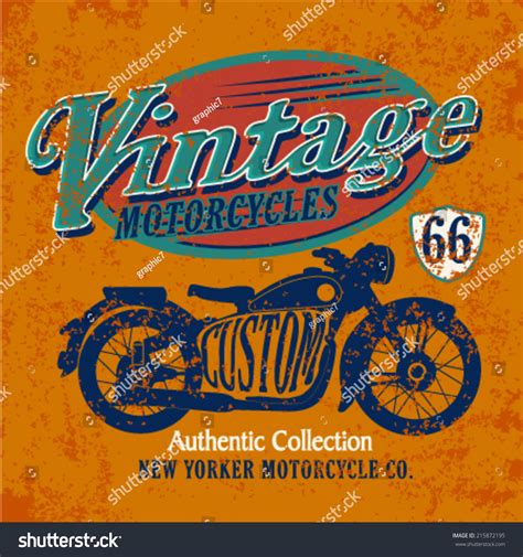 Mens Vintage Label Motor Bike T Shirts: Over 6 Royalty-Free Licensable ...