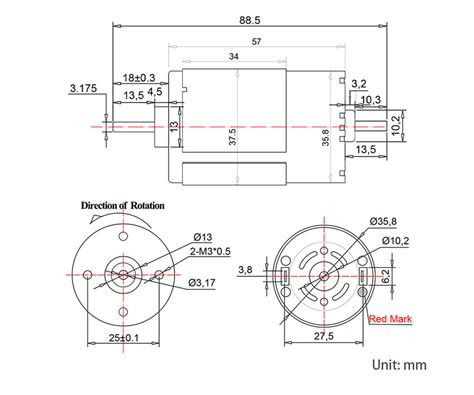 Durable DC Motor Speed Control Model NFP R 555 DF Microdcmotors