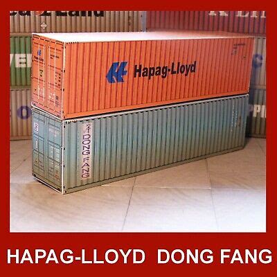 Hapag Lloyd Dong Fang P W Model Rail Freight Containers X 6 HO 40ft