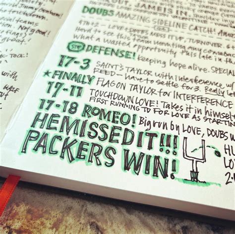 Saints Vs Packers 2023 Sketchnote Detail 3 Mike Rohde Flickr