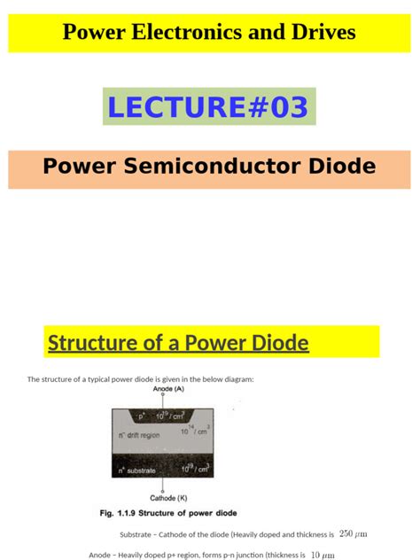 power semiconductor diode structure operation  diode p