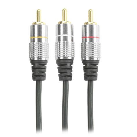 Cabo Rca Macho Para Rca Macho Plug Metal Fitz Metros