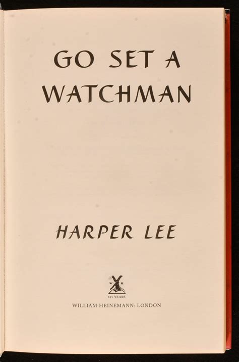 Go Set a Watchman by Harper Lee: Near Fine Cloth (2015) First edition ...