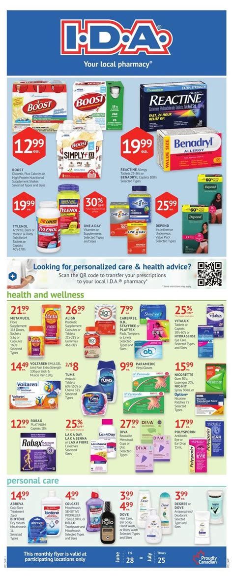 I D A Pharmacy Monthly Flyer June 28 To July 25