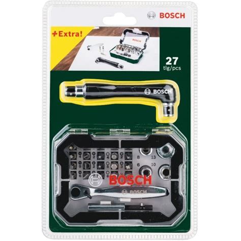 Набір біт Bosch Promobasket Set 19 шт + держатель + трещетка 2.607.017 ...
