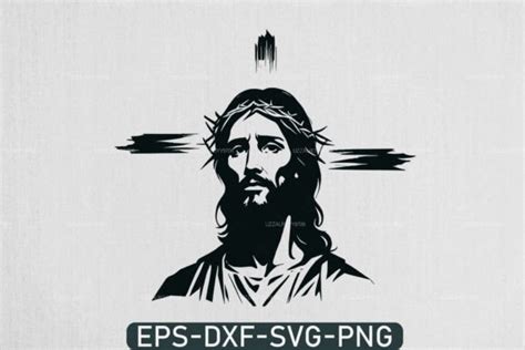 Jesus Christ Crown Of Thorns Cross Svg Graphic By Uzzalroyy9706 · Creative Fabrica