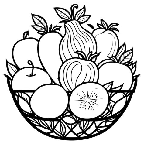 Premium Vector Doodle Sketch Art Fruit Basket Illustration Hand Draw