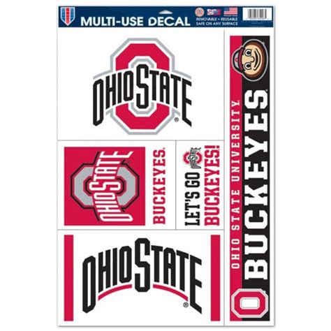 Ohio State University Buckeyes Set Of 5 Ultra Decals At Sticker Shoppe