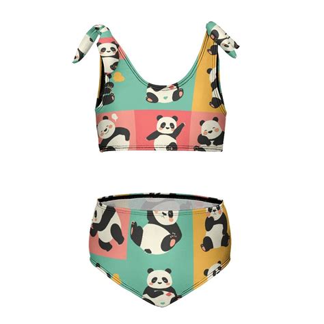 Cartoon Cute Bear Girl S Piece Bikini Set Beach Sport Swimsuit Swimwear Y Cm Walmart