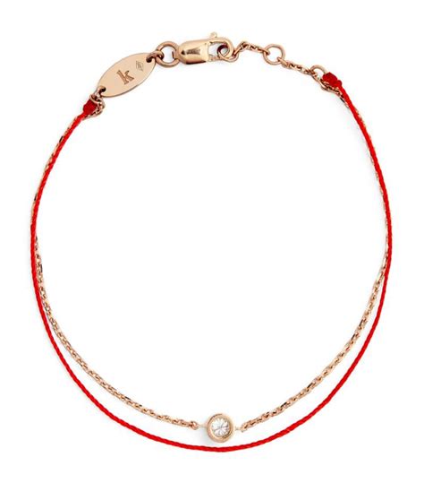 Redline Rose Gold And Diamond Pure Duo Bracelet Red Editorialist