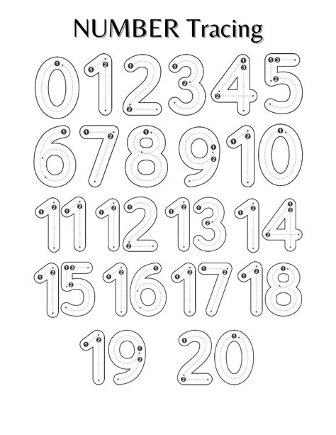 The Numbers Are Numbered In Black And White For Each Number To Be