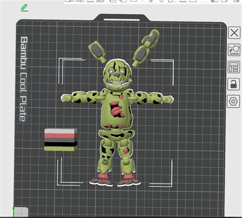 STL File SPRINGTRAP FIVE NIGHTS AT FREDDY S PRINT IN PLACE WITHOUT