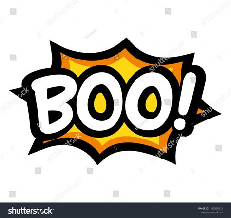 Boo Letters On Comic Text Isolated Stock Vector Royalty Free