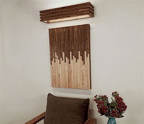 Buy Palisade Wooden Wall Art with LED Wall Light at 38% OFF Online ...