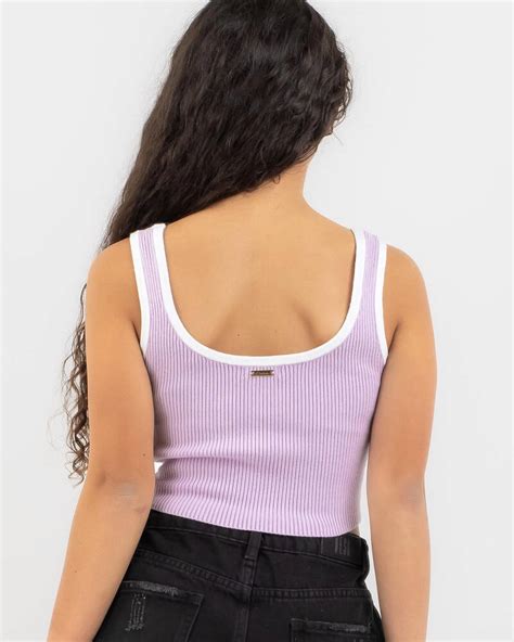 Shop Mooloola Girls Basic Knit Top In Lavender White Fast Shipping And Easy Returns City