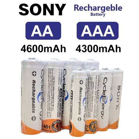 Sony Aa Aaa Rechargeable Battery V Mah Mah Nimh Nimh Free