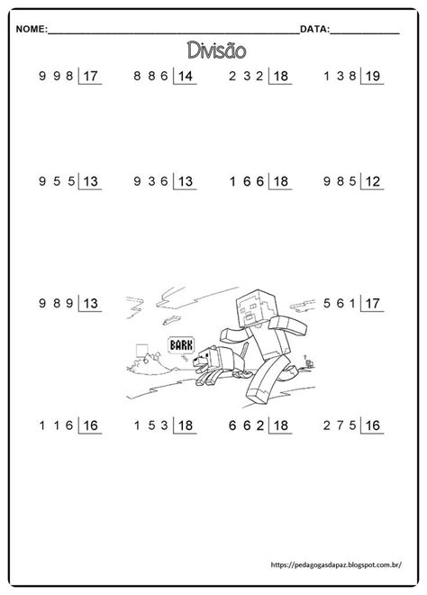 Só Continhas Divisão Com Dois Algarismos 5º Ano Atividade De Divisão