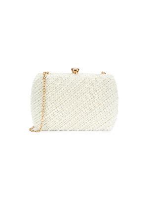 La Regale Faux Pearl Studded Crossbody Clutch On Sale Saks Off Th