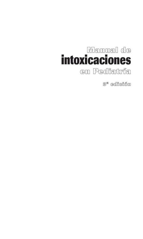 Pdf Manual De Intoxicaciones Seup Manual De Intoxicaciones En