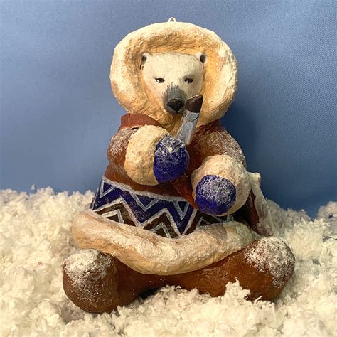 МЕДВЕДЬ ПОЛЯРНЫЙ. Ватная ёлочная игрушка - Фабрика игрушек МОЯ ЗАБАВА