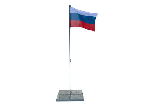 Мобильный флагшток для школ «Стандарт» 3 м. с сварным основанием ...