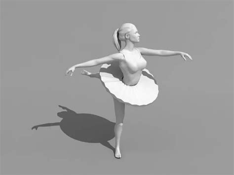 Female Ballet Dancer Free 3d Model Max Vray Open3dmodel