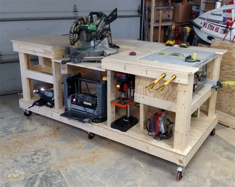 Mitre Saw Table Saw Workbench Plans Etsy