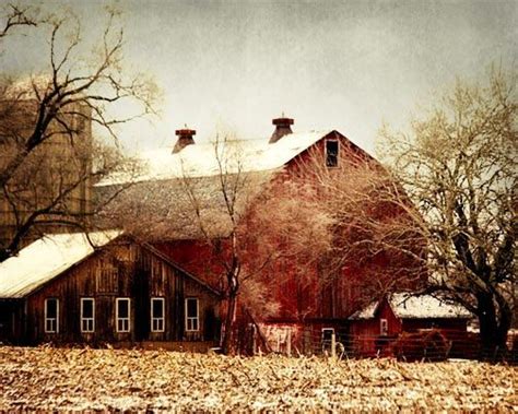 Barn Art Red Barn Photograph Rustic Barn Landscape Old Red Etsy