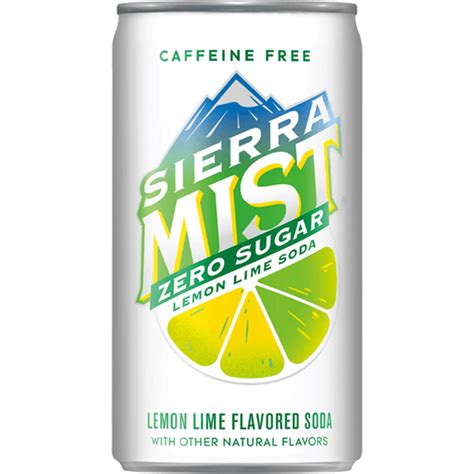 Sierra Mist Zero Sugar Soda Lemon Lime Flavored 7 5 Fl Oz Can Lemon