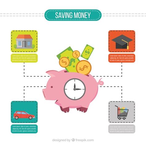 vector infographic  savings  flat design