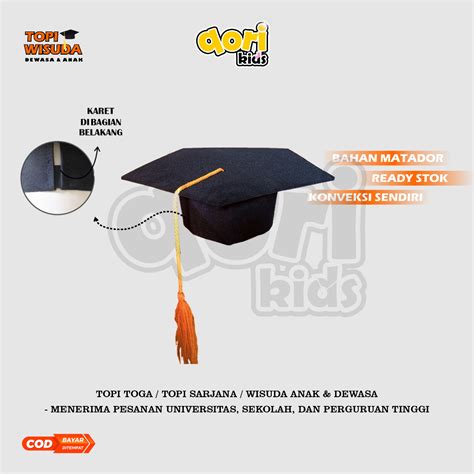 Jual Topi Toga Topi Wisuda Topi Sarjana Tk Sd Smp Dewasa Mahasiswa