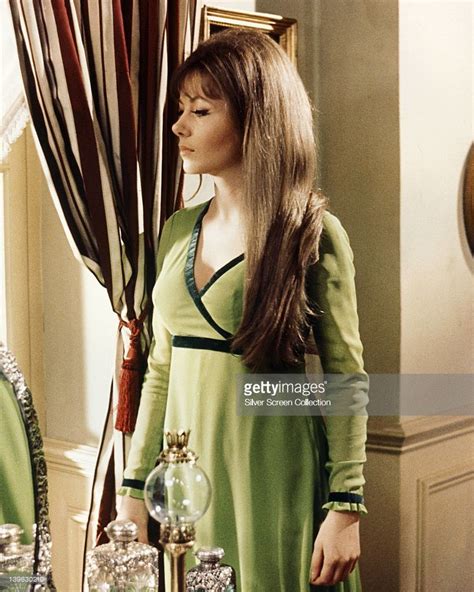 Ingrid Pitt 1937 2010 Polish Actress Wearing A Light Green Dress