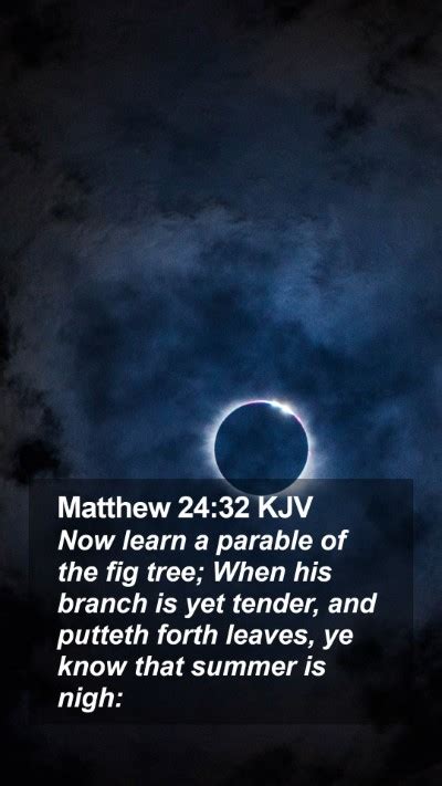 Matthew 24 32 KJV Mobile Phone Wallpaper Now Learn A Parable Of The