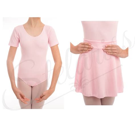 Kit Para Ballet Uniforme Collant Meia Manga Pe As Adulto