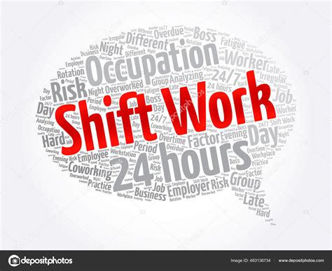 Shift Work Message Bubble Word Cloud Collage Business Concept ...