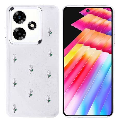 İnfinix Hot Kılıf Airbag Tasarımlı Simli Şeffaf Zore Kutup Kapak Hot Zore