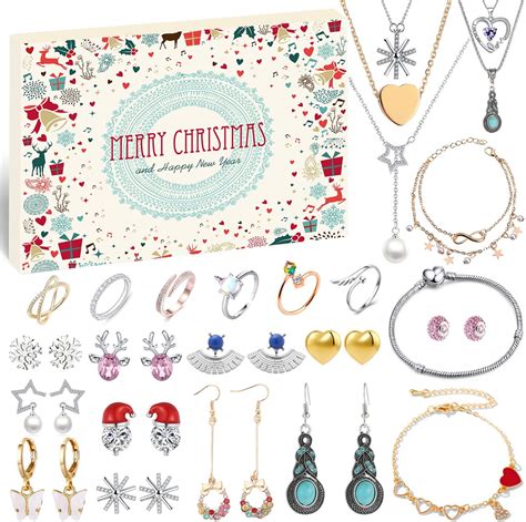 MOVINPE Jewelry Advent Calendar Set 1 For Women Amazon Co Uk Fashion