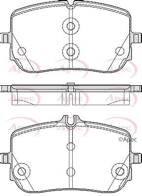 Brake Pads Set Front PAD2414 Apec 0004205303 0004207100 A0004207100