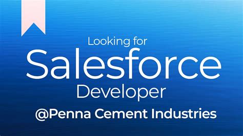 Hiring For Salesforce Developer Penna Cement Industries Limited Youtube